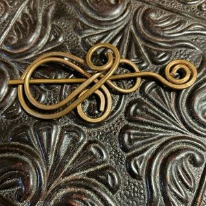 Artistic Cooper Hair Clip Handmade